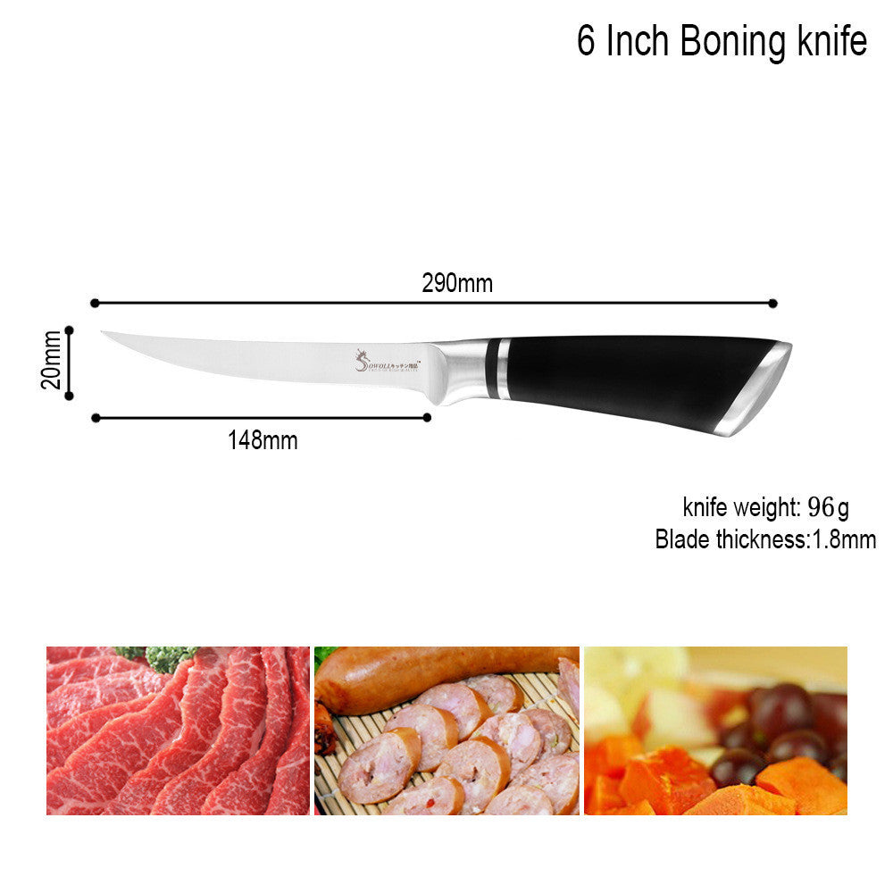 Stainless steel horseshoe handle piercing knife