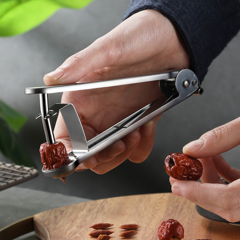 Stainless steel household red dates pitting device