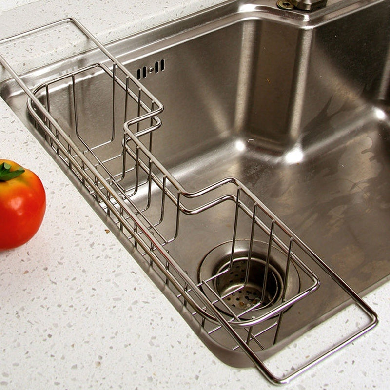Stainless steel multifunctional sink drain stand
