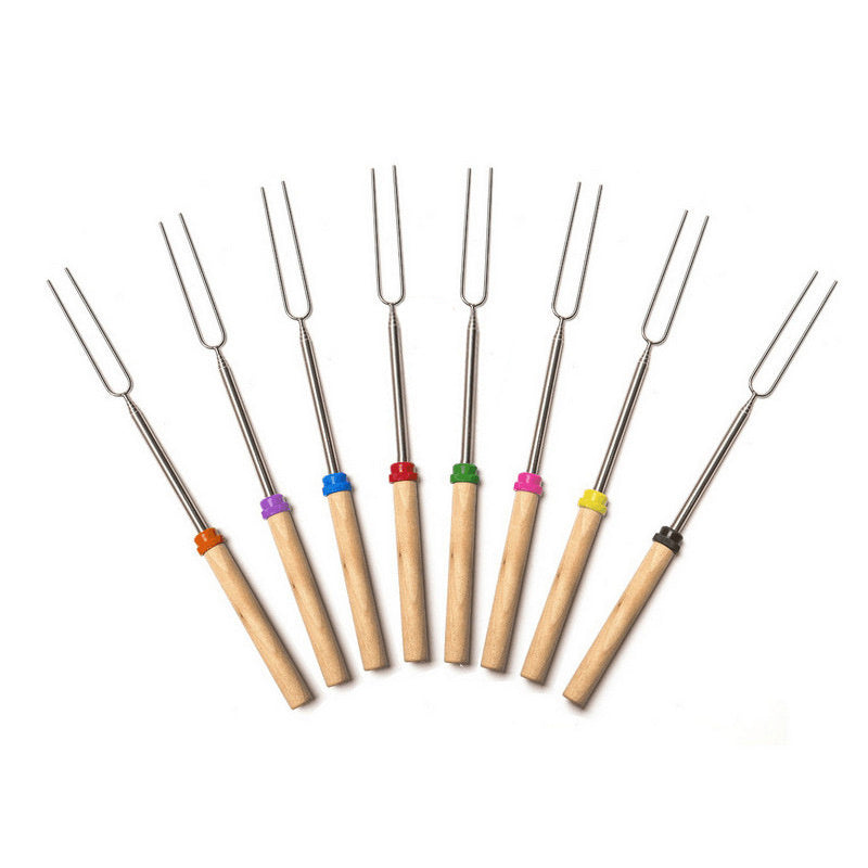 8 color stainless steel barbecue fork