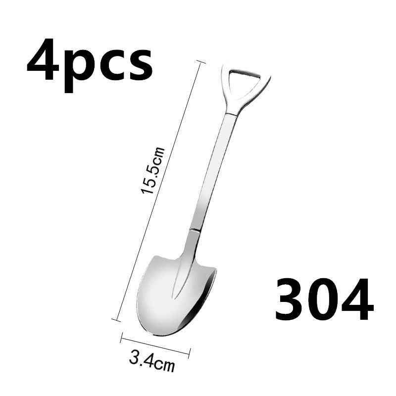 Stainless Steel Spade Creative Dessert Spoon