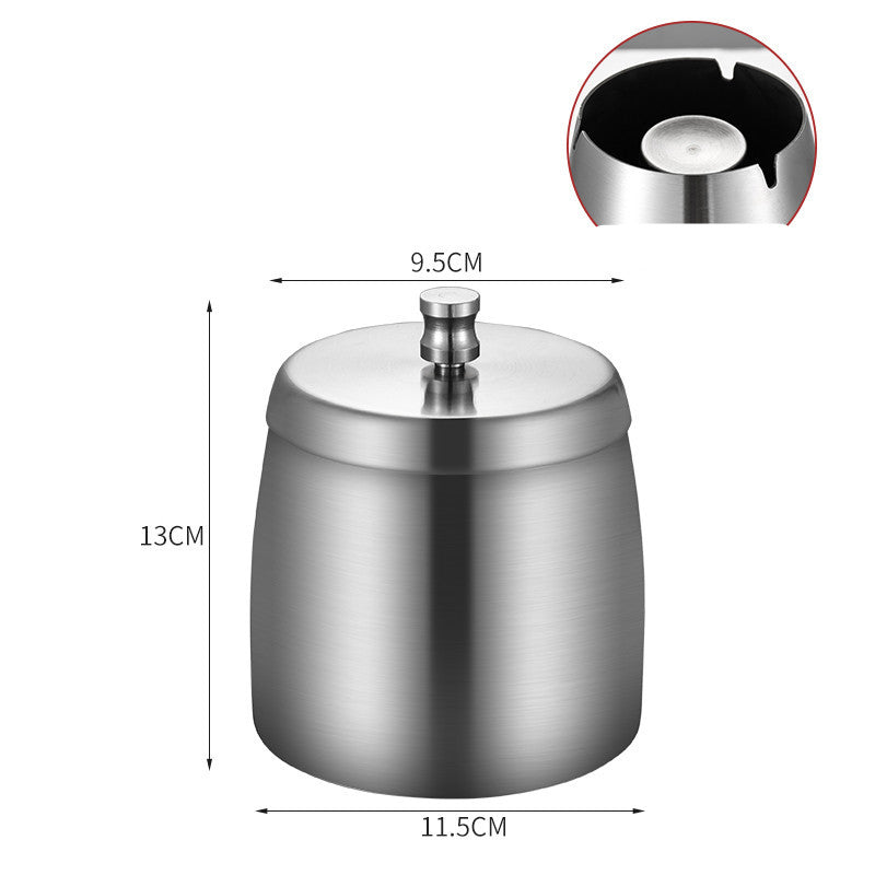 Stainless Steel Ashtray With Lid