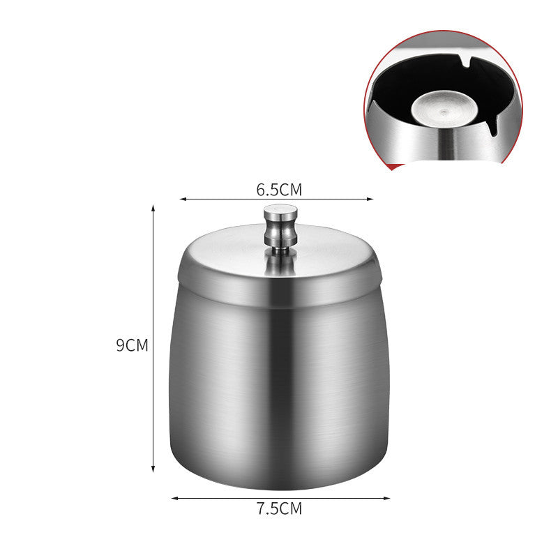 Stainless Steel Ashtray With Lid