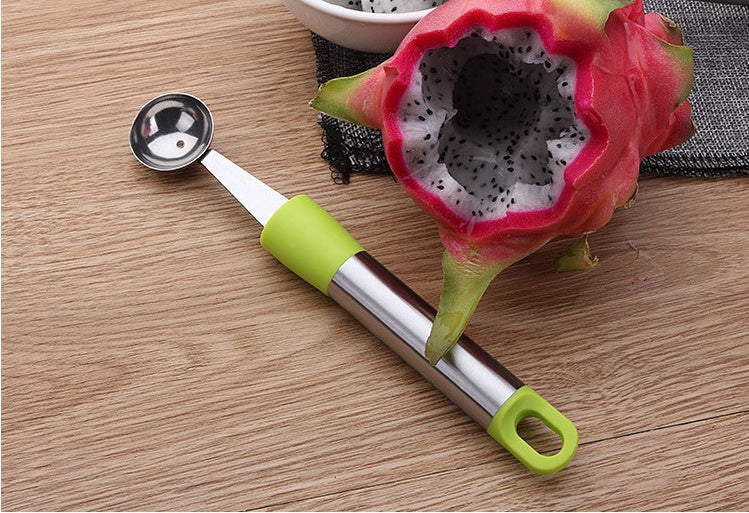 Stainless steel multi-functional fruit scoop