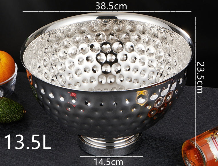 Stainless Steel Hammer Point Ice Bucket