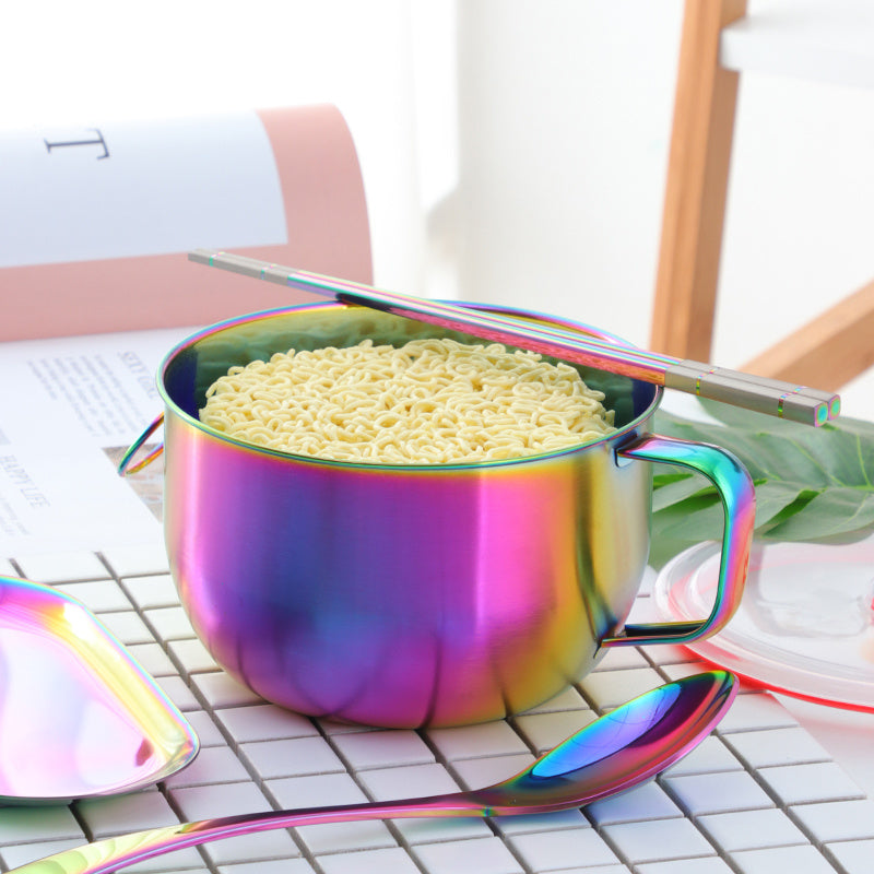 304 stainless steel bowl instant noodle artifact