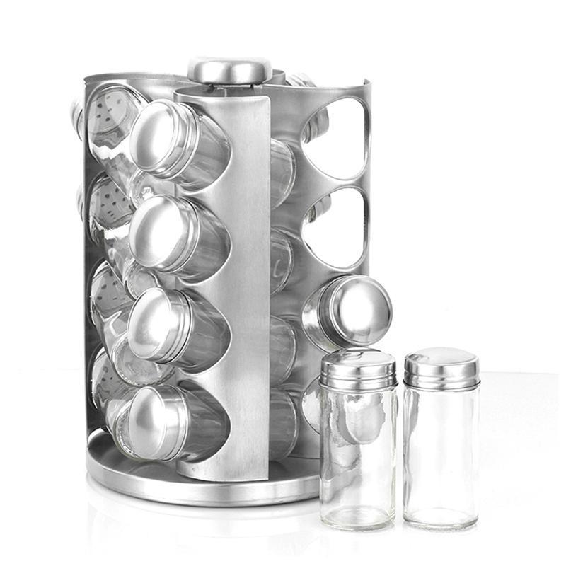 Stainless steel rotating seasoning bottle