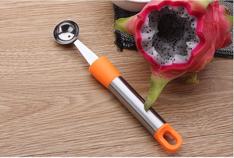 Stainless steel multi-functional fruit scoop