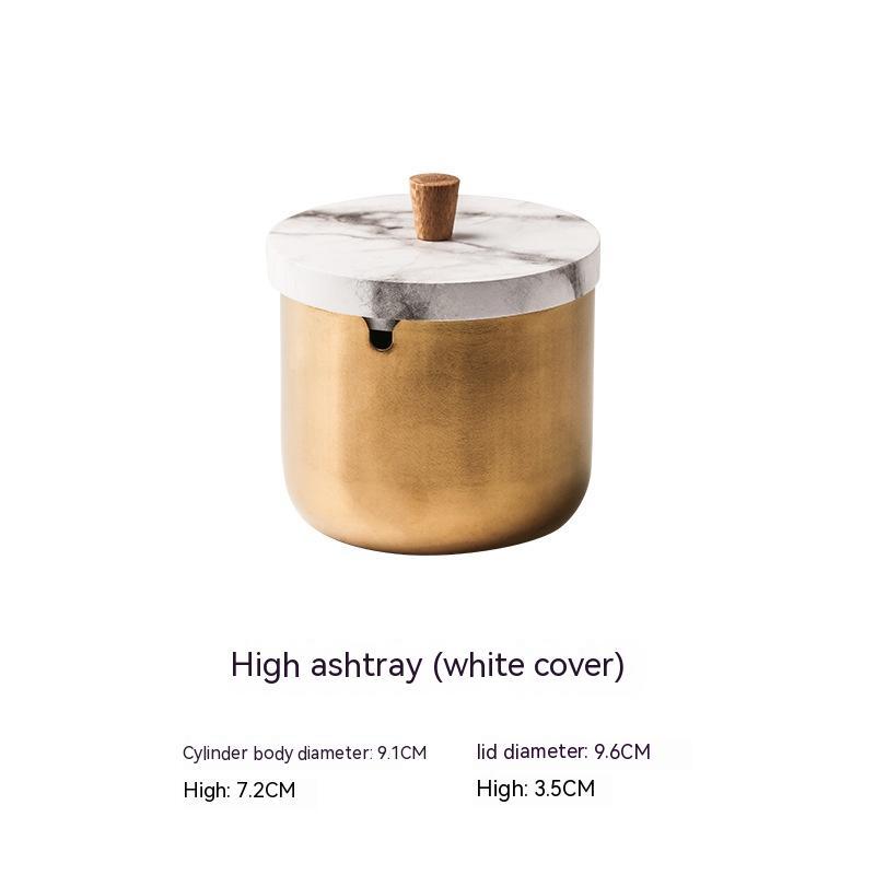 Stainless Steel Windproof Ashtray With Lid