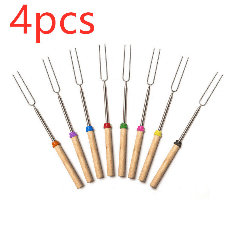 8 color stainless steel barbecue fork
