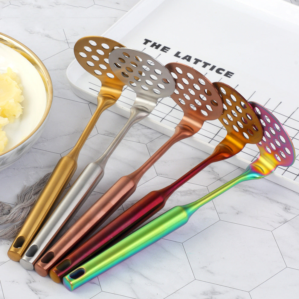 Stainless Steel Potato Masher Mashing Too