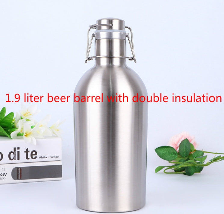 Stainless Steel Hip Flask Household Beer Barrel