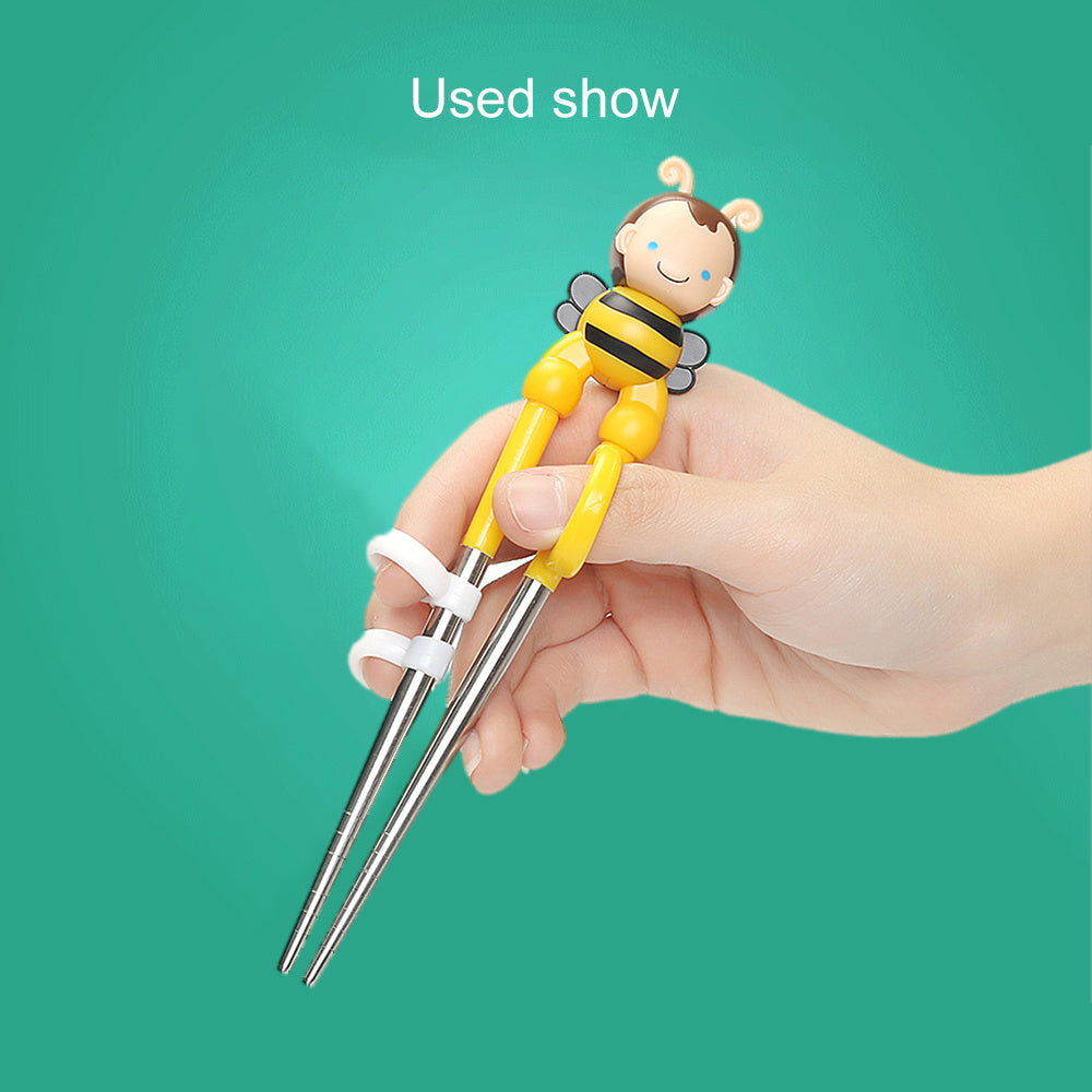 Stainless steel children's practice chopsticks