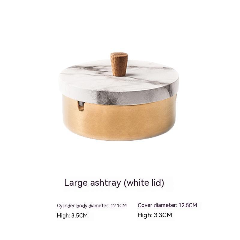 Stainless Steel Windproof Ashtray With Lid