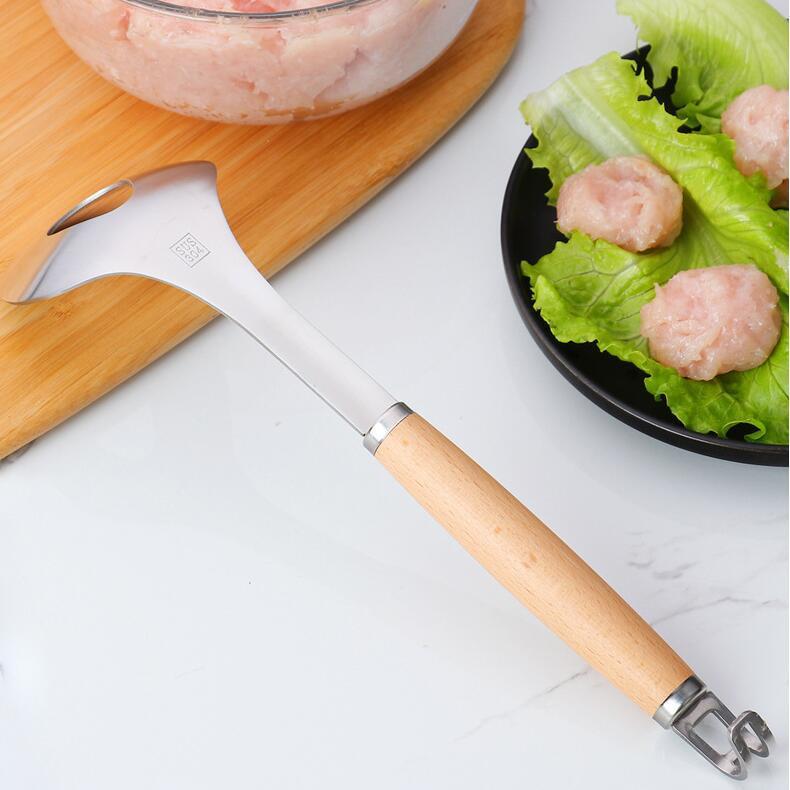 Stainless steel squeezed meatball artifact