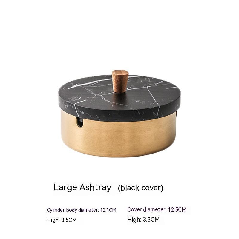 Stainless Steel Windproof Ashtray With Lid