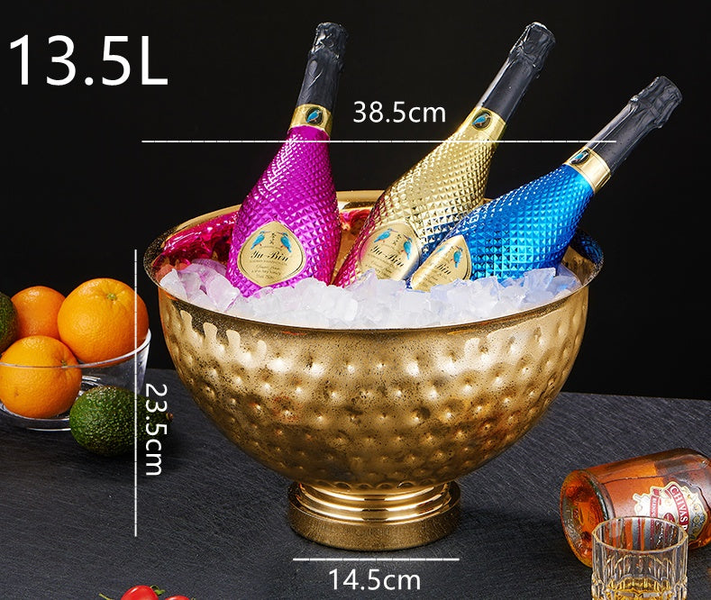 Stainless Steel Hammer Point Ice Bucket