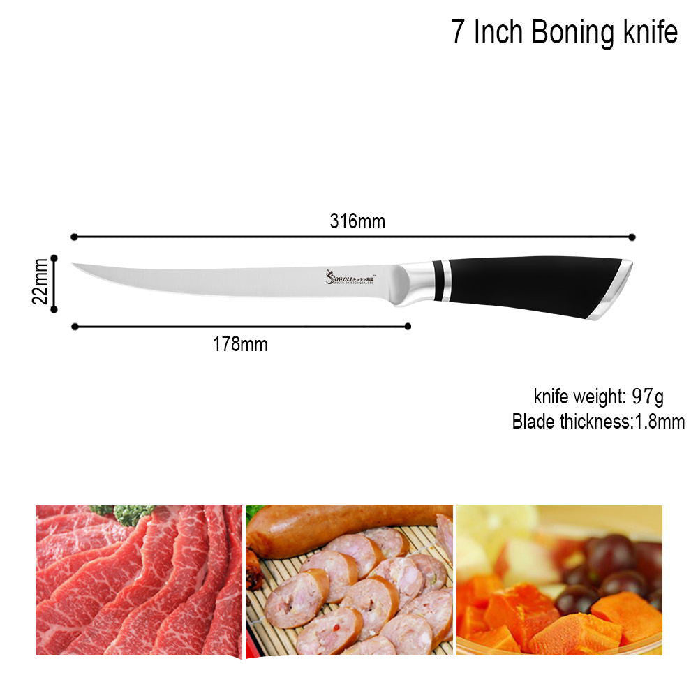 Stainless steel horseshoe handle piercing knife