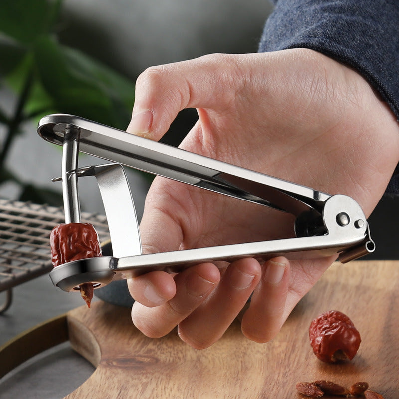 Stainless steel household red dates pitting device