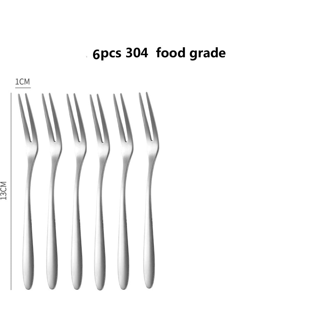 Creative Two Tooth Stainless Steel Fruit Fork