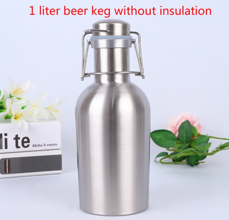Stainless Steel Hip Flask Household Beer Barrel