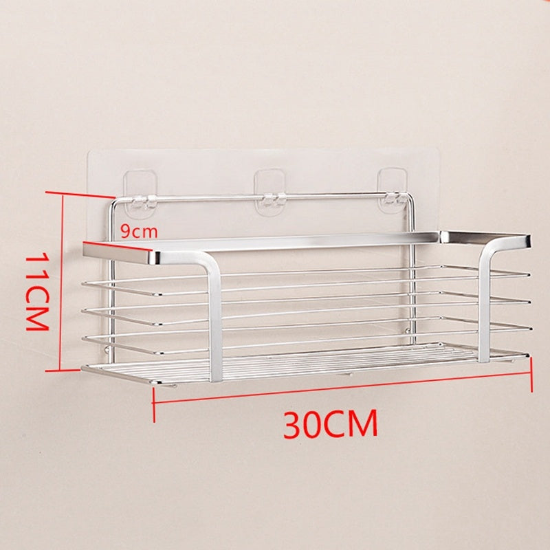 Stainless Steel Shelf Wall-mounted Without Perforation