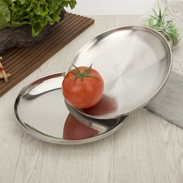 Stainless Steel Thickened Round Double Plate