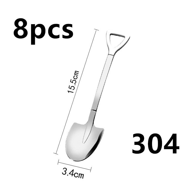 Stainless Steel Spade Creative Dessert Spoon