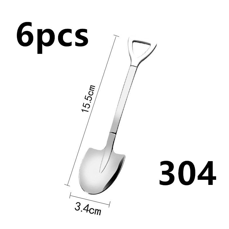 Stainless Steel Spade Creative Dessert Spoon
