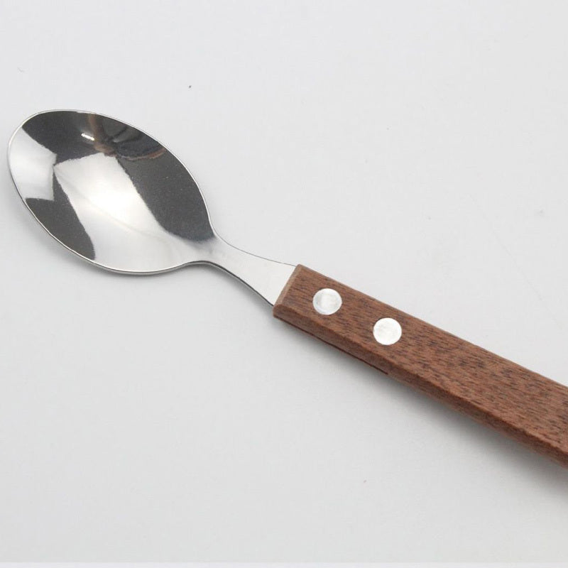 Stainless Steel Wooden Handle Pastry Tableware