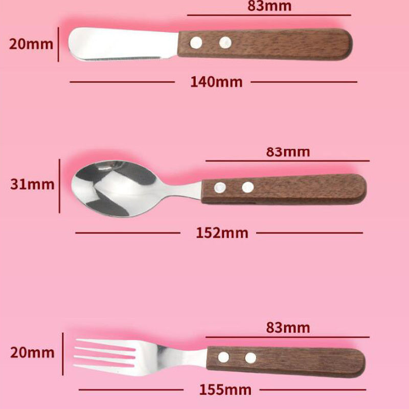 Stainless Steel Wooden Handle Pastry Tableware