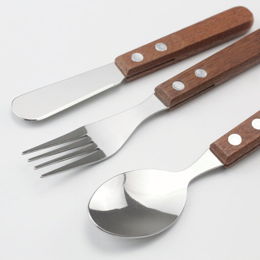 Stainless Steel Wooden Handle Pastry Tableware
