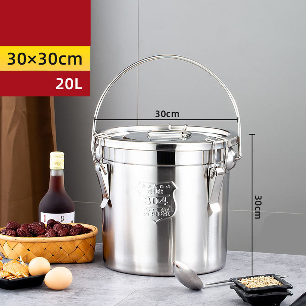 Thickened 304 Stainless Steel Sealed Bucket