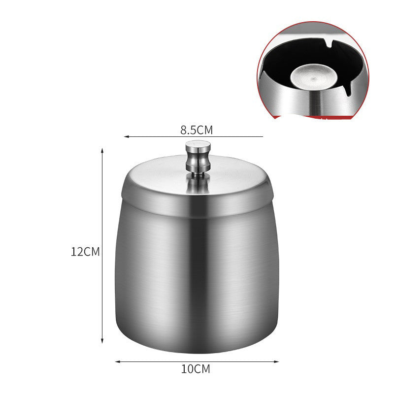 Stainless Steel Ashtray With Lid