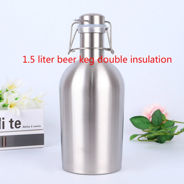 Stainless Steel Hip Flask Household Beer Barrel