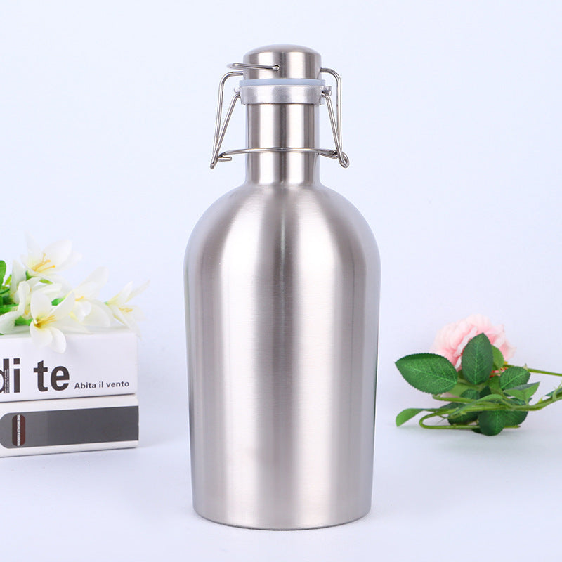 Stainless Steel Hip Flask Household Beer Barrel