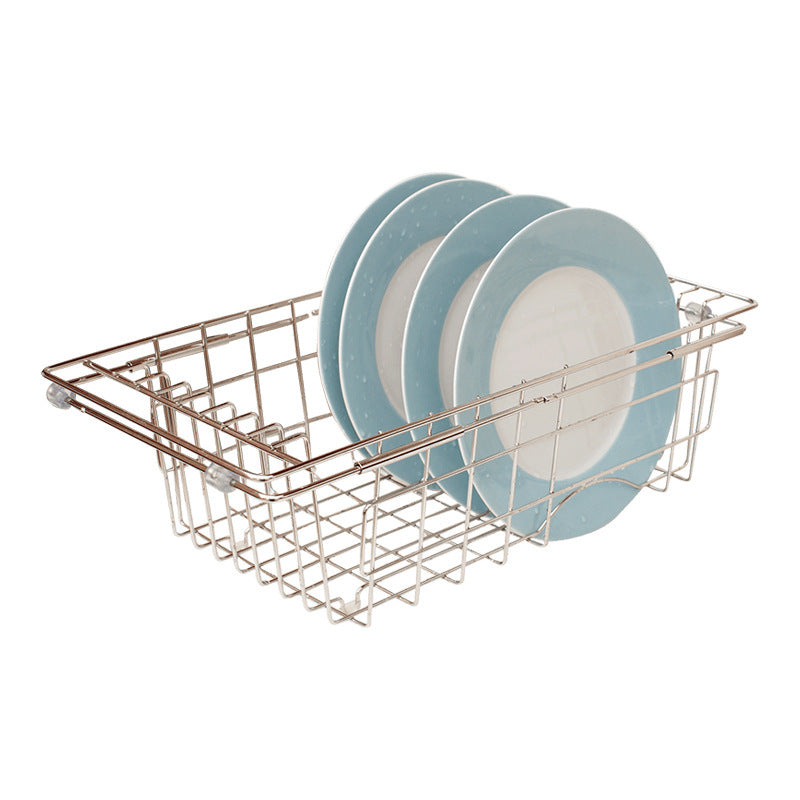 Household Stainless Steel Retractable Sink Drain Rack