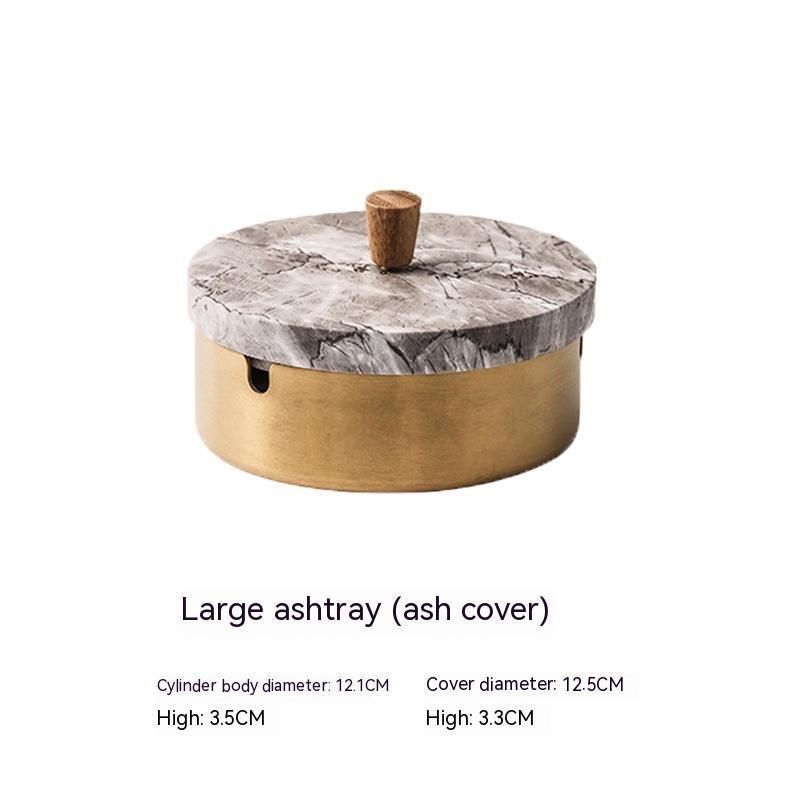 Stainless Steel Windproof Ashtray With Lid