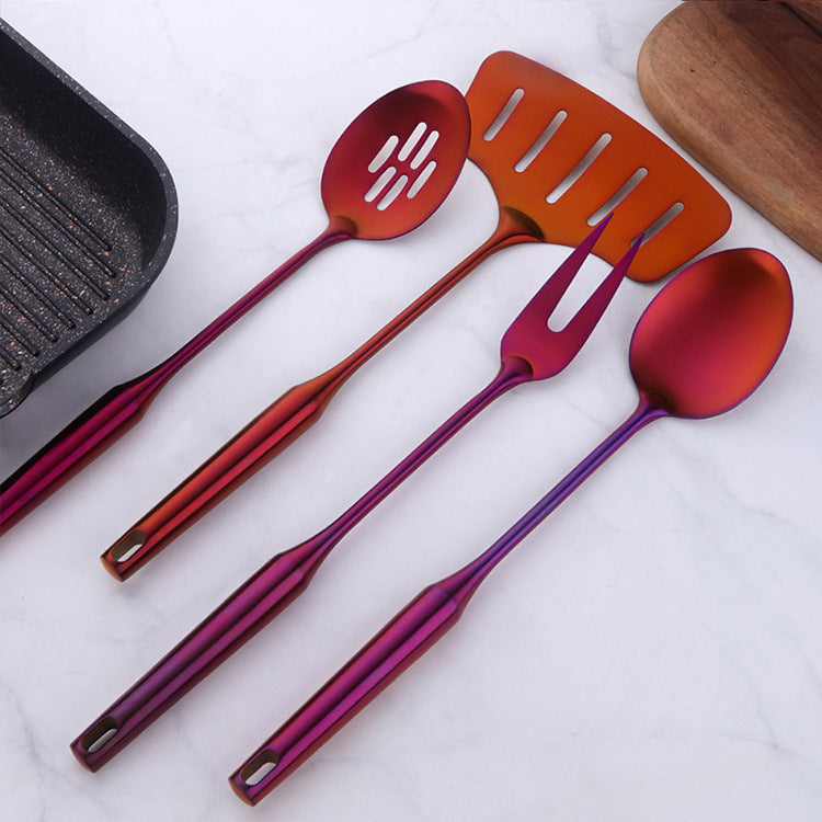 Seven-piece stainless steel kitchenware set
