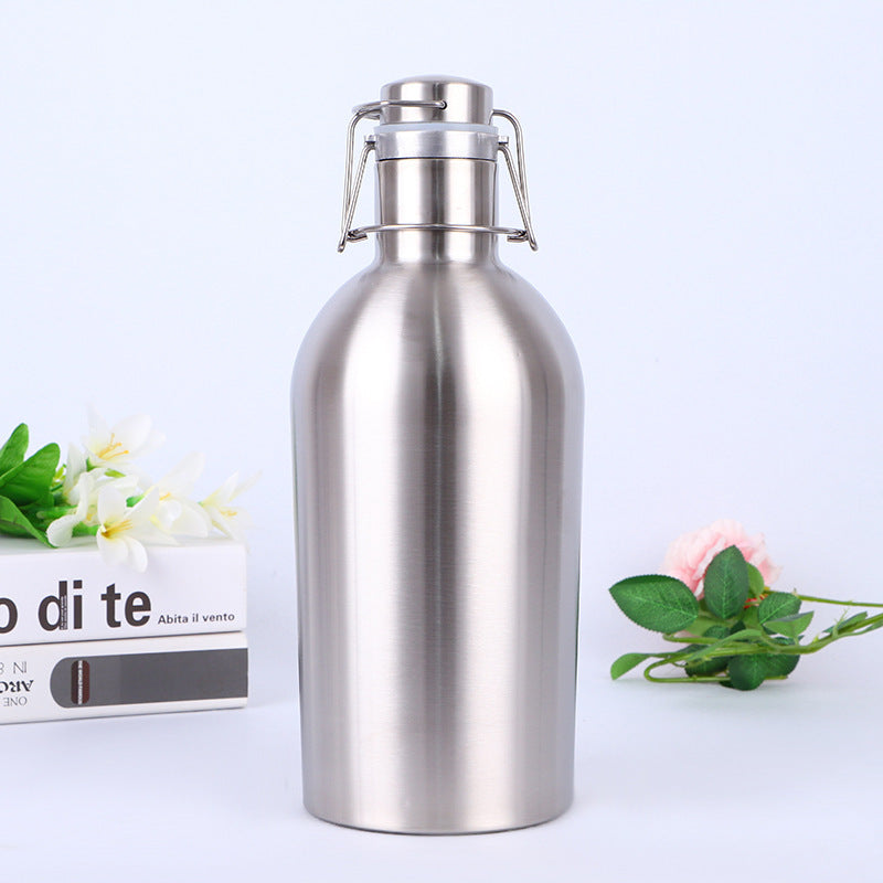 Stainless Steel Hip Flask Household Beer Barrel