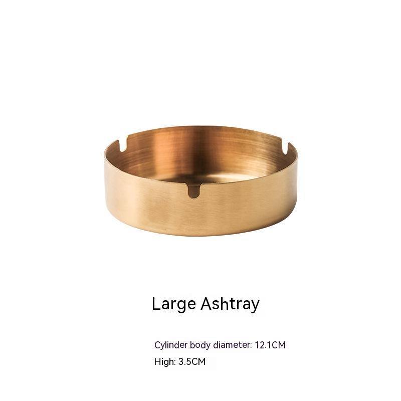 Stainless Steel Windproof Ashtray With Lid