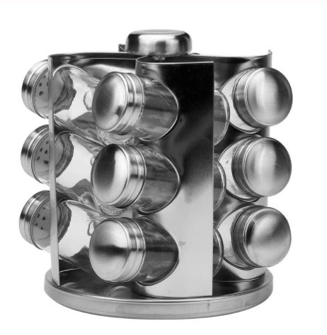 Stainless steel rotating seasoning bottle