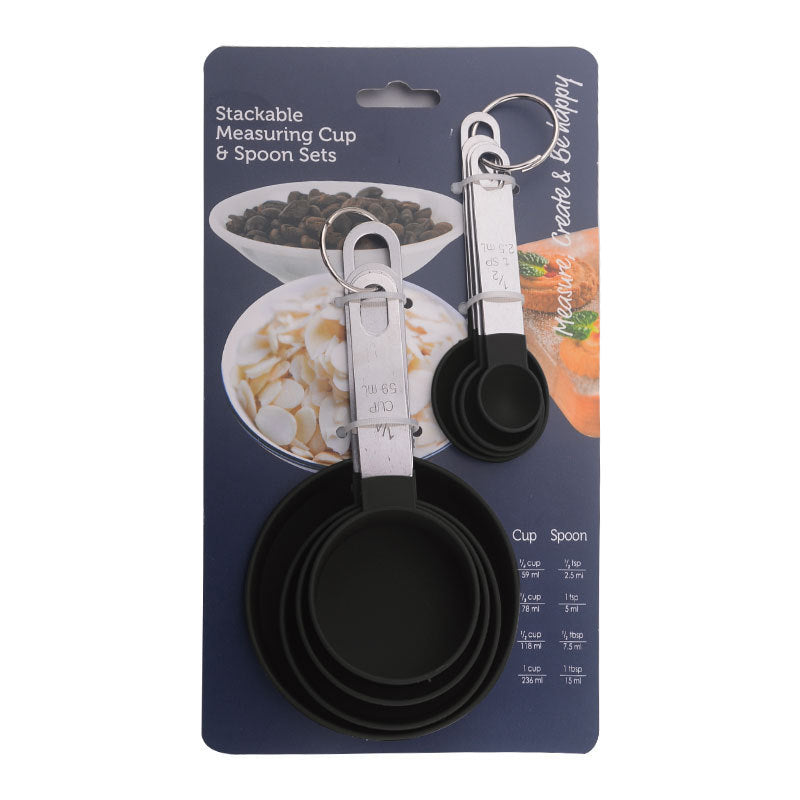 Measuring cup with stainless steel handle
