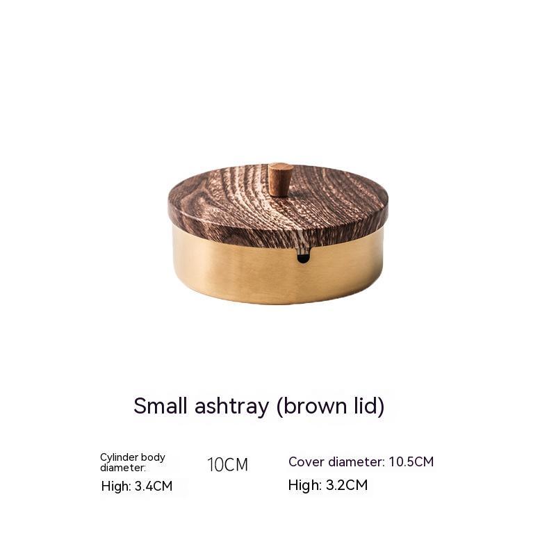Stainless Steel Windproof Ashtray With Lid