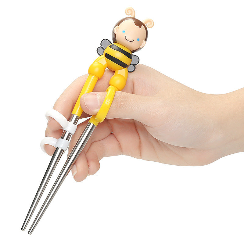 Stainless steel children's practice chopsticks