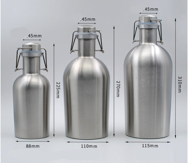 Stainless Steel Hip Flask Household Beer Barrel
