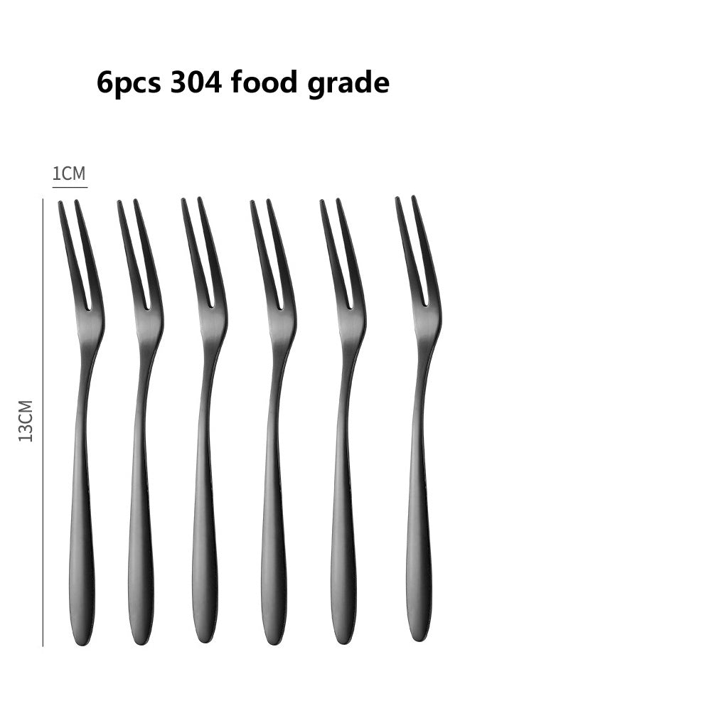 Creative Two Tooth Stainless Steel Fruit Fork