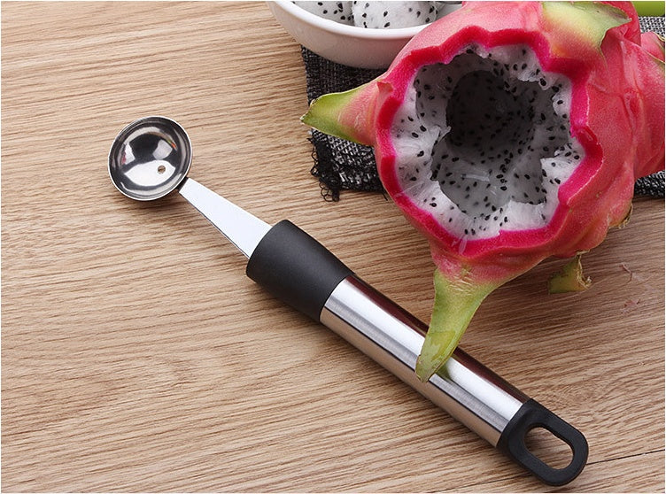 Stainless steel multi-functional fruit scoop