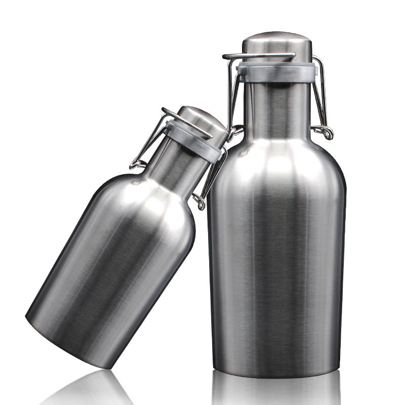 Stainless Steel Hip Flask Household Beer Barrel
