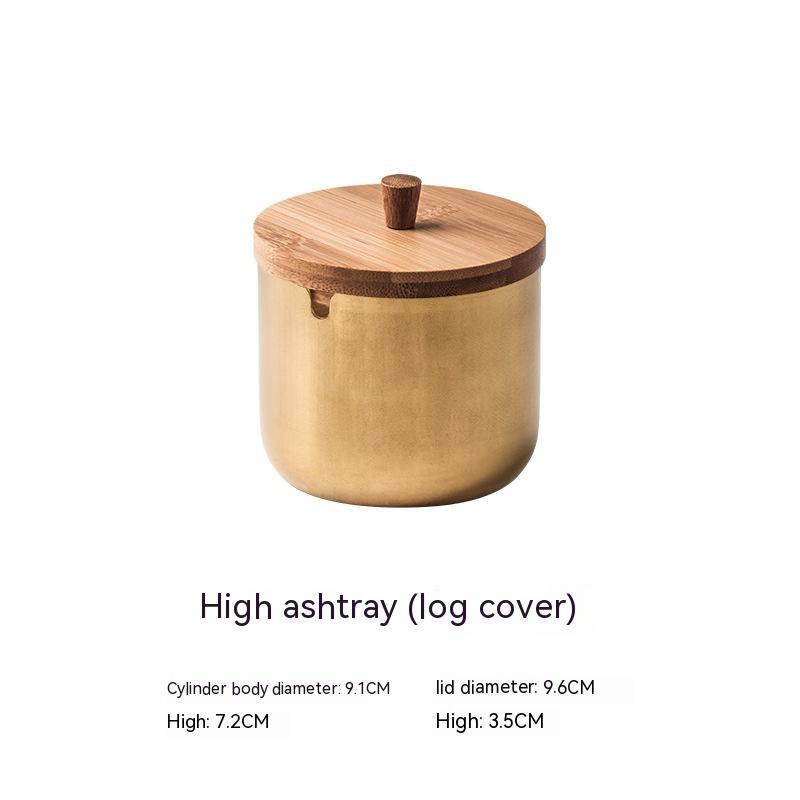Stainless Steel Windproof Ashtray With Lid